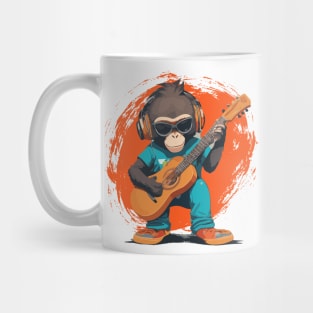 monkey play guitar Mug